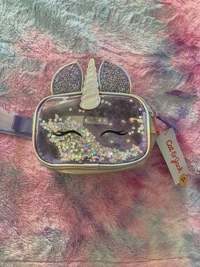 Target Cat & Jack Iridescent Unicorn Crossbody Bag - Purple & Silver